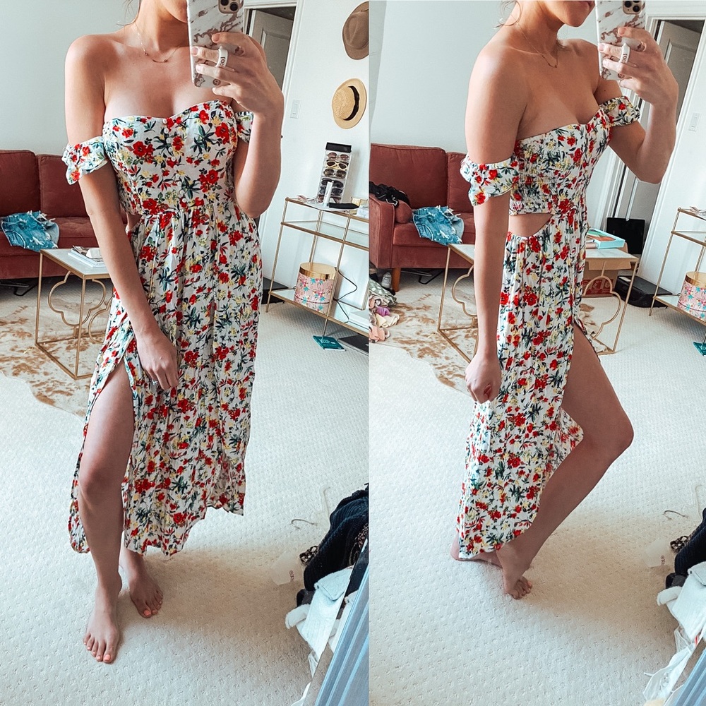 OTS floral maxi sundress